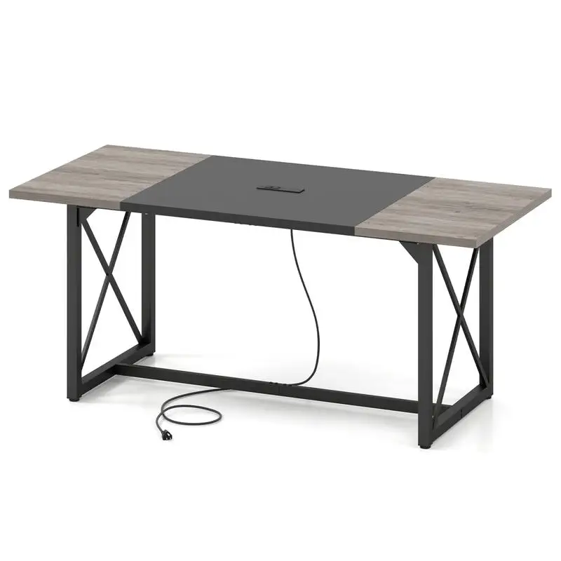 6FT Conference Table with Power Outlets Seats 6-8 People for Office-Natural
6FT Conference Table with Power Outlets Seats 6-8 People for Office-Natural