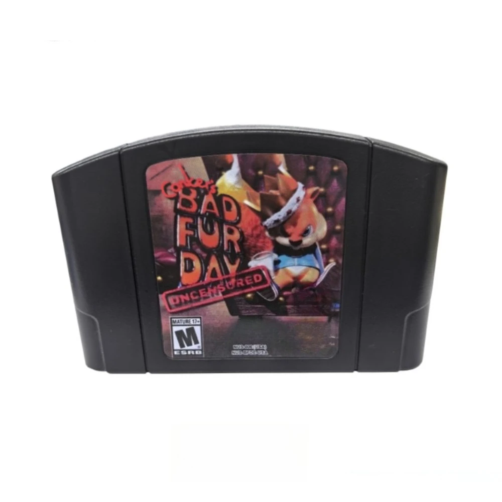 Conker's Bad Fur Day N64 Game Cassette US Version 64-bit English Language Uncensored Collectible Toy Gift for Gaming Enthusiasts
Conker's Bad Fur Day N64 Game Cassette US Version 64-bit English Language Uncensored Collectible Toy Gift for Gaming Enthusiasts