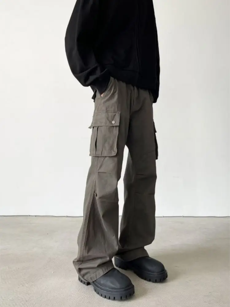 American Retro Men's Work Pants Multiple kets Wide Leg Pants Pleated Design Spring Autumn Loose Long Trousers
American Retro Men's Work Pants Multiple kets Wide Leg Pants Pleated Design Spring Autumn Loose Long Trousers