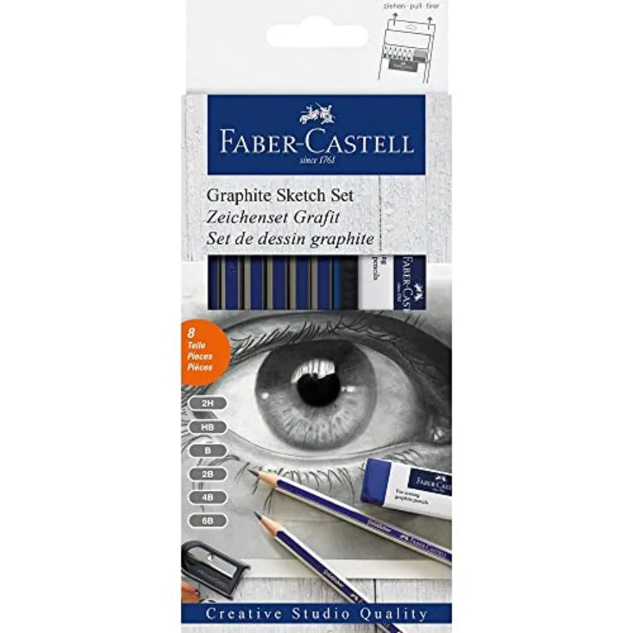 Creative Studio Graphite Sketch Set 8 Graphite Pencils Pencil Sharpener Pencil Eraser
Creative Studio Graphite Sketch Set 8 Graphite Pencils Pencil Sharpener Pencil Eraser
