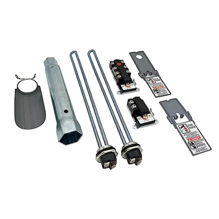 Electric Water Heater Element Kit, Include TWO 4500W/240V Water Heater Elements, Lower Thermostat and Upper Thermostat, Quick C
Electric Water Heater Element Kit, Include TWO 4500W/240V Water Heater Elements, Lower Thermostat and Upper Thermostat, Quick C