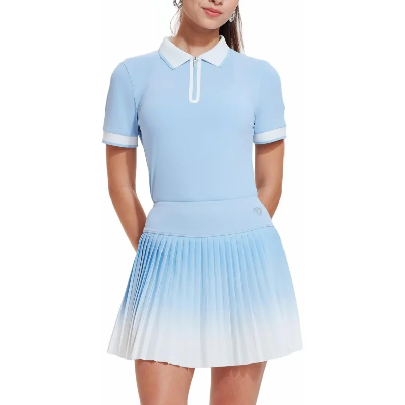 SharpStar Women's Tennis Skirt Set 2 PCS Athletic Sets Golf Shirt Matching Summer Vacation Skort Sets Quick Dry Pickleball Set
SharpStar Women's Tennis Skirt Set 2 PCS Athletic Sets Golf Shirt Matching Summer Vacation Skort Sets Quick Dry Pickleball Set