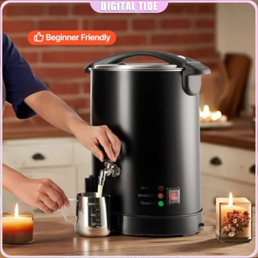 5-20L Wax Melting Pot, used for candle making, equipped with a simple liquid outlet, is a melting pot for making candles.
5-20L Wax Melting Pot, used for candle making, equipped with a simple liquid outlet, is a melting pot for making candles.