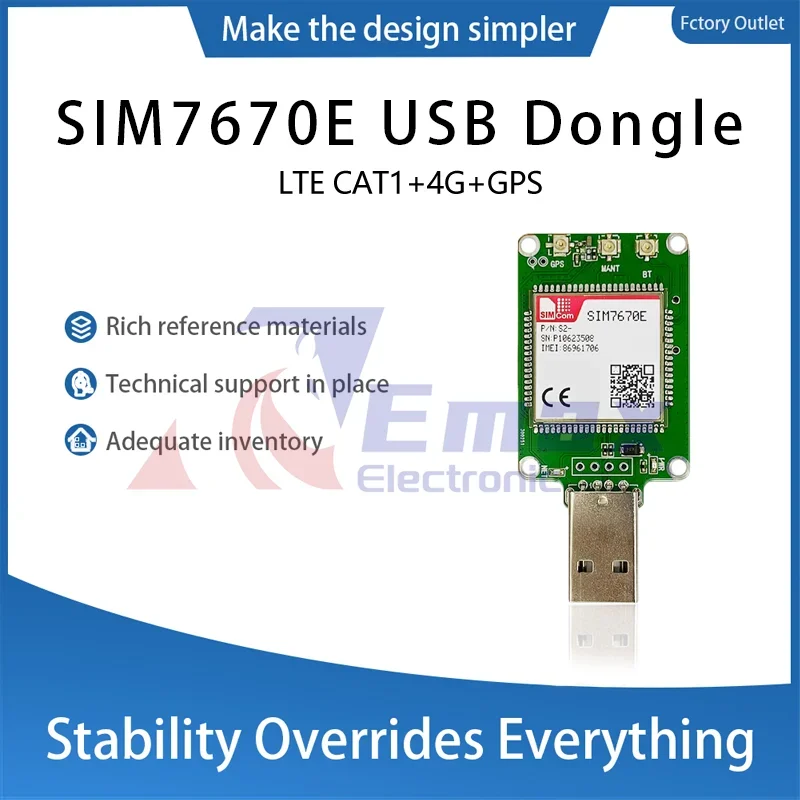 SIM7670E SIM7670G-MNGV SIM7670G-LNGV LTE CAT1 USB-ключ не поддерживаемый GPS 1 шт.
SIM7670E SIM7670G-MNGV SIM7670G-LNGV LTE CAT1 USB-ключ не поддерживаемый GPS 1 шт.