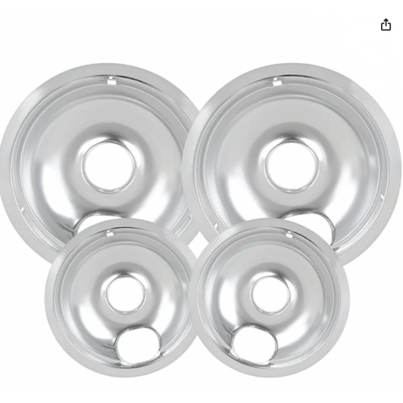 4 Chrome-plated oil catch pan,Applicable Whirlpool、Kenmore、Frigidaire Oil catch bowl on the stove top
4 Chrome-plated oil catch pan,Applicable Whirlpool、Kenmore、Frigidaire Oil catch bowl on the stove top