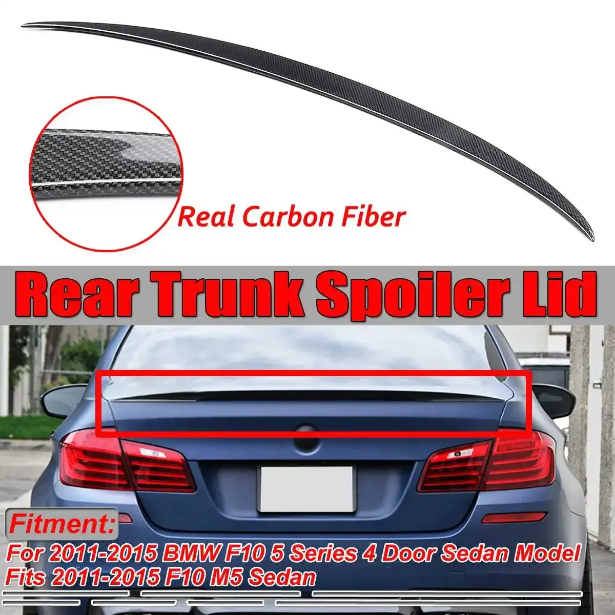 P/M4/PSM Style M5 Rear Wing Real Carbon Fiber Car Rear Trunk Spoiler Wing Extension For BMW F10 F18 M5 5 Series 2011-17 Body Kit
P/M4/PSM Style M5 Rear Wing Real Carbon Fiber Car Rear Trunk Spoiler Wing Extension For BMW F10 F18 M5 5 Series 2011-17 Body Kit