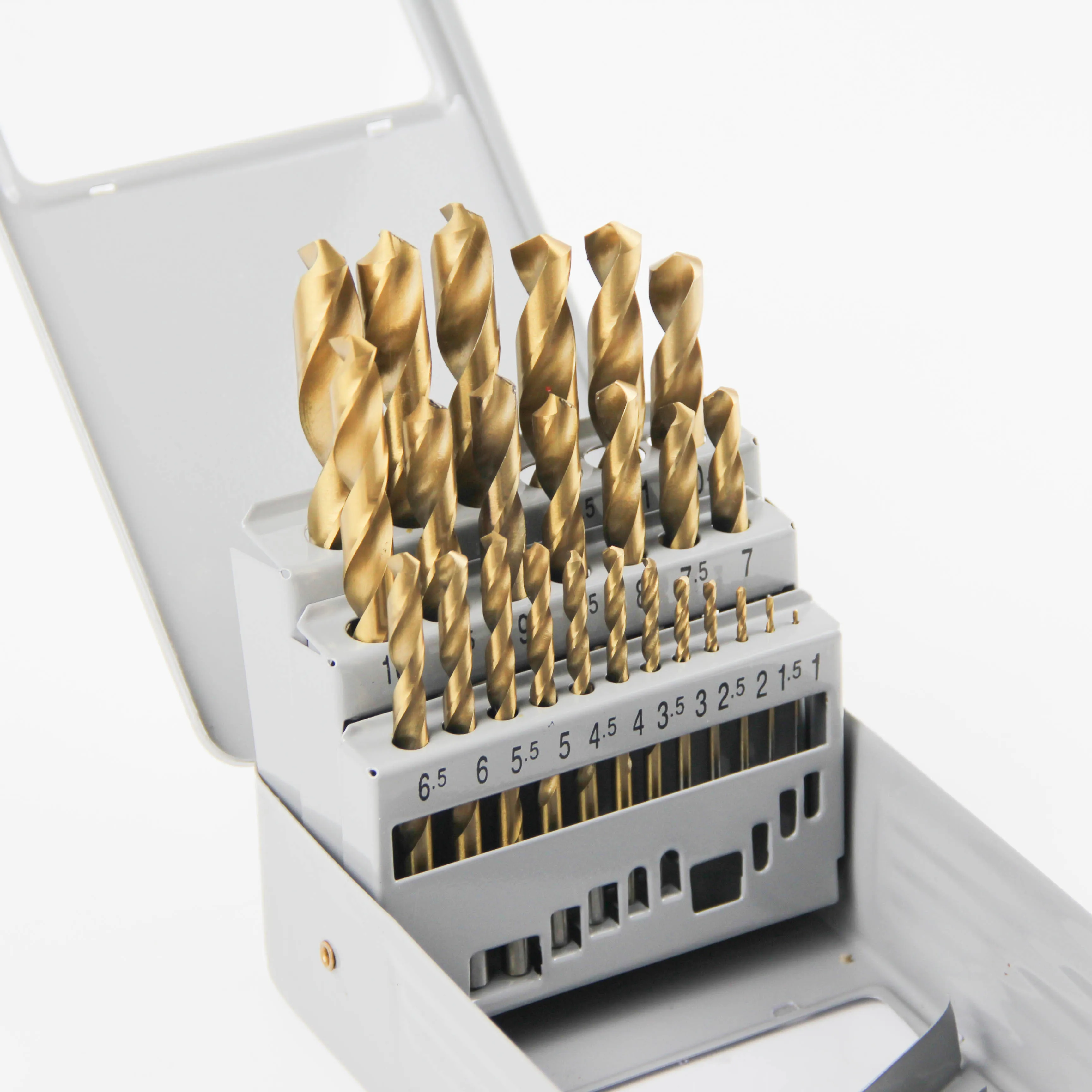 25Pcs 1mm-13mm Twist HSS High Speed Metric Drill Bit Tool Set for metal Drilling
25Pcs 1mm-13mm Twist HSS High Speed Metric Drill Bit Tool Set for metal Drilling