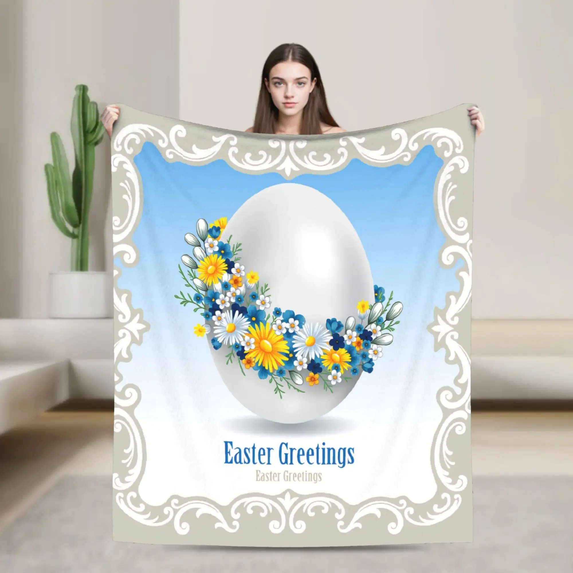 Vintage Easter Card Floral Eggs Winter Warm Soft Flannel Throw Blanket for Girls Living Room Bedspread Bed Cover
Vintage Easter Card Floral Eggs Winter Warm Soft Flannel Throw Blanket for Girls Living Room Bedspread Bed Cover