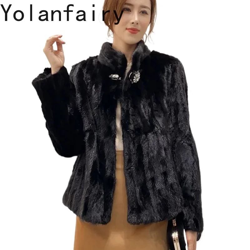 YOLANFAIRY New High Quality Pieced Mink Real Fur Coat Women 2026 Winter Short Elegant 100% Mink Fur Coats Outerwear 5XL 58cm
YOLANFAIRY New High Quality Pieced Mink Real Fur Coat Women 2026 Winter Short Elegant 100% Mink Fur Coats Outerwear 5XL 58cm