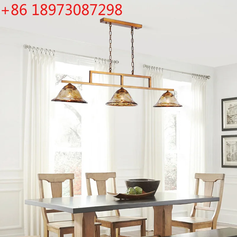 American all-copper restaurant chandelier personalized retro rectangular dining table island platform medieval glass lamps
American all-copper restaurant chandelier personalized retro rectangular dining table island platform medieval glass lamps