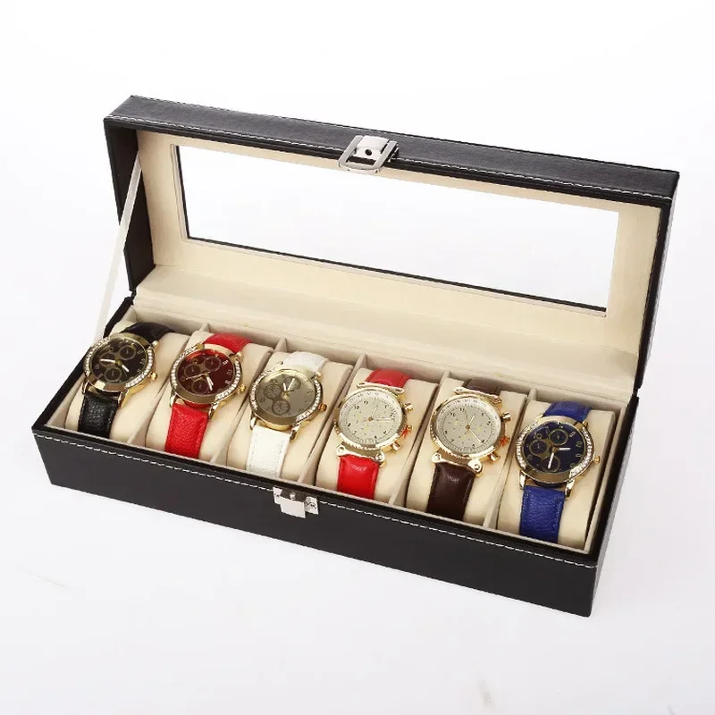 PU Leather High-end Watch Storage Box Transparent Sunroof Watch Display Storage Bins Supplies Jewelry Packaging Boxes Wholesale
PU Leather High-end Watch Storage Box Transparent Sunroof Watch Display Storage Bins Supplies Jewelry Packaging Boxes Wholesale