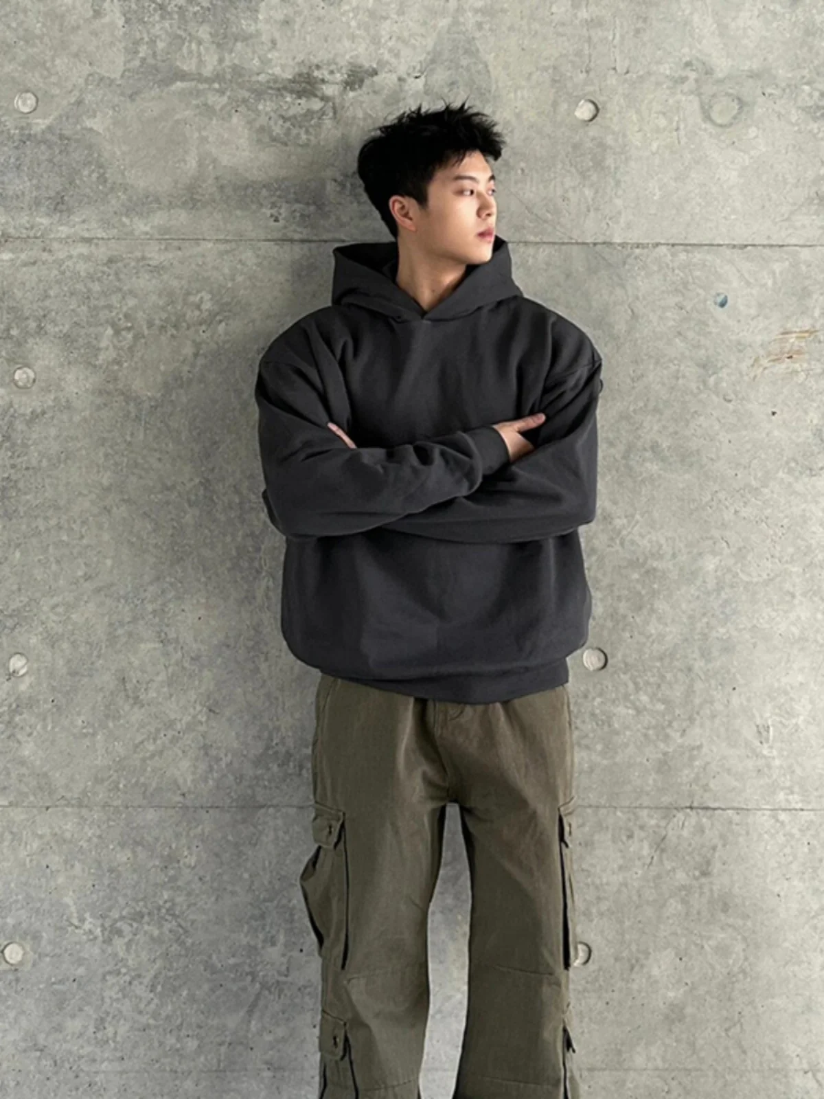 Cleanfit Men's Fce Lined Hoodie Deep ey Hard And Stiff ort Coat Autumn Winter American Sle 520g Heavy Du Casual Wear
Cleanfit Men's Fce Lined Hoodie Deep ey Hard And Stiff ort Coat Autumn Winter American Sle 520g Heavy Du Casual Wear