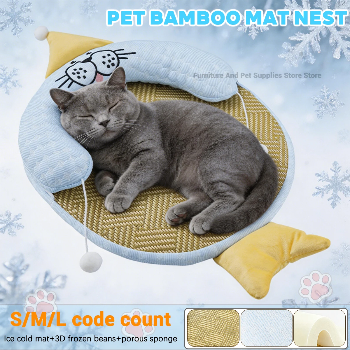 Pet Summer Mat Cute Cat Cooling Nest Sofa Breathable Puppy Mattress Moisture proof Vine Wear resistant Cat Mat Accessories
Pet Summer Mat Cute Cat Cooling Nest Sofa Breathable Puppy Mattress Moisture proof Vine Wear resistant Cat Mat Accessories