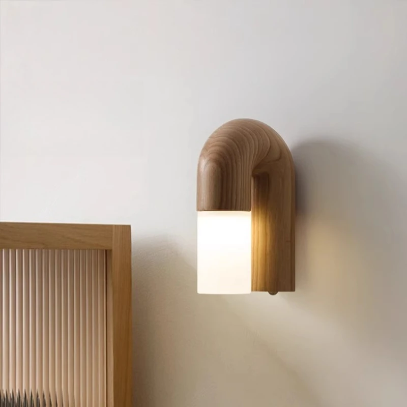 Wall lamp living room bedroom bedside Nordic simple solid wood corridor aisle lamp
Wall lamp living room bedroom bedside Nordic simple solid wood corridor aisle lamp