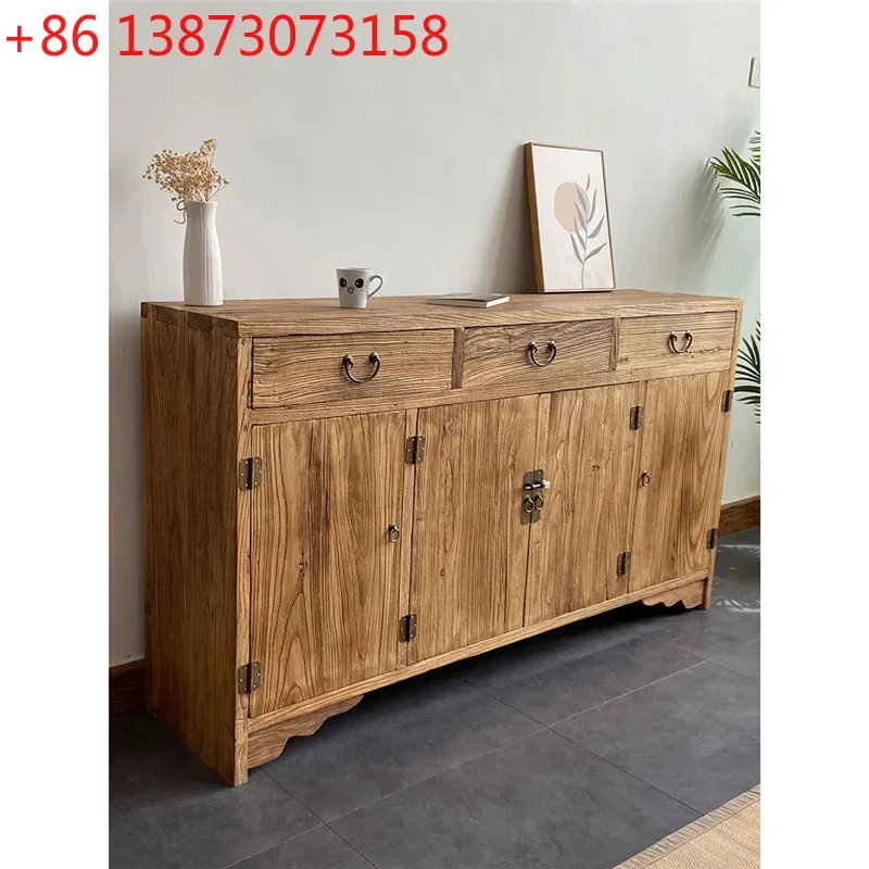 Old elm dining side cabinet solid wood Chinese storage cabinet against the wall household storage cabinet retro living room
Old elm dining side cabinet solid wood Chinese storage cabinet against the wall household storage cabinet retro living room
