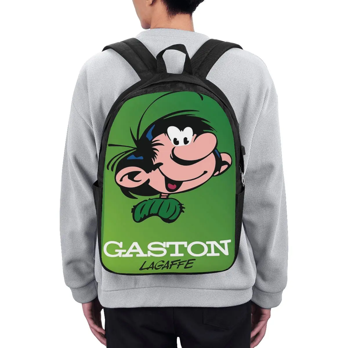 Gaston Lagaffe Big Ben Head Backpack Travel Notebook Bag Computer College Student School Bag Laptop Shoulder Bags for Men Women
Gaston Lagaffe Big Ben Head Backpack Travel Notebook Bag Computer College Student School Bag Laptop Shoulder Bags for Men Women