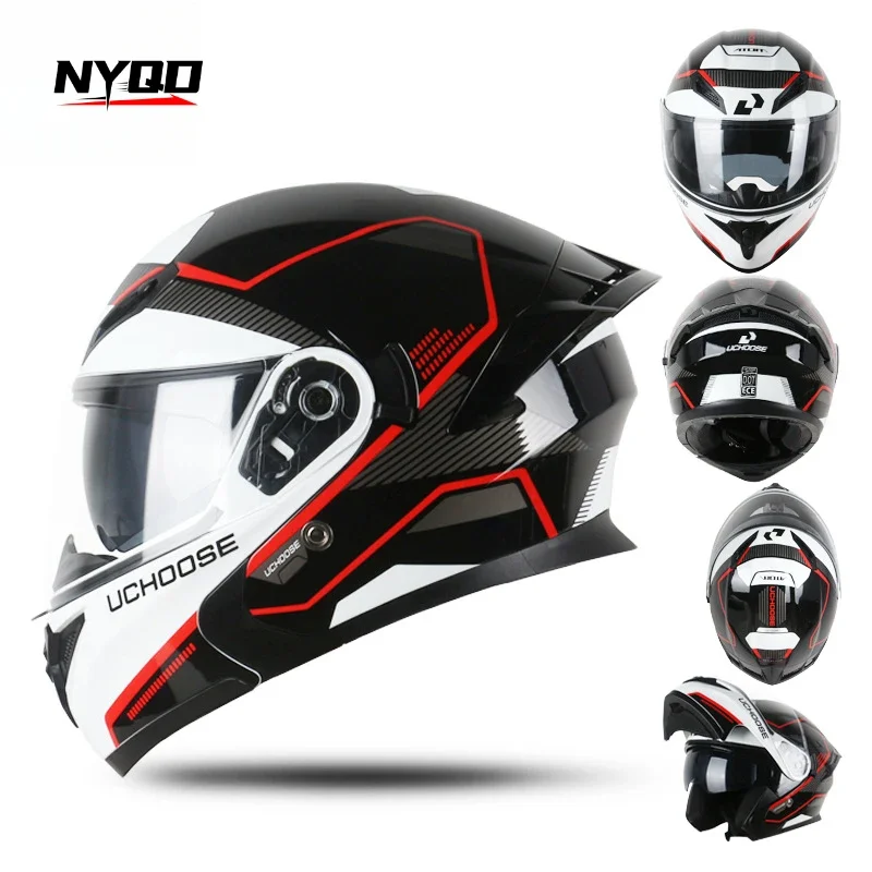 DOT Uchoose Approved Helmets Crash Motorbike Protective Gear Men Women Flip Up Helmet Motorcycle Visor Double Sun
DOT Uchoose Approved Helmets Crash Motorbike Protective Gear Men Women Flip Up Helmet Motorcycle Visor Double Sun