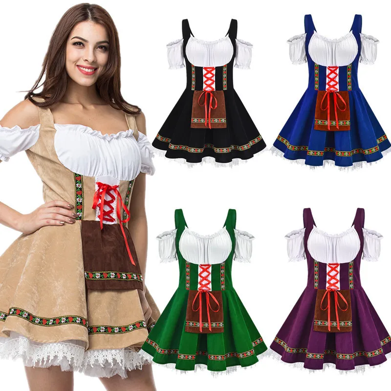 Halloween Cosplay Costume Sexy Puffed Sleeves Mini Lolita Dress Bavaria Beer Festivals Theme Role Playing Outfit for Adult Women
Halloween Cosplay Costume Sexy Puffed Sleeves Mini Lolita Dress Bavaria Beer Festivals Theme Role Playing Outfit for Adult Women