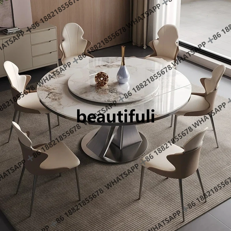 Slate dining table Italian minimalist household square and round dual-purpose retractable modern simple round dining table
Slate dining table Italian minimalist household square and round dual-purpose retractable modern simple round dining table