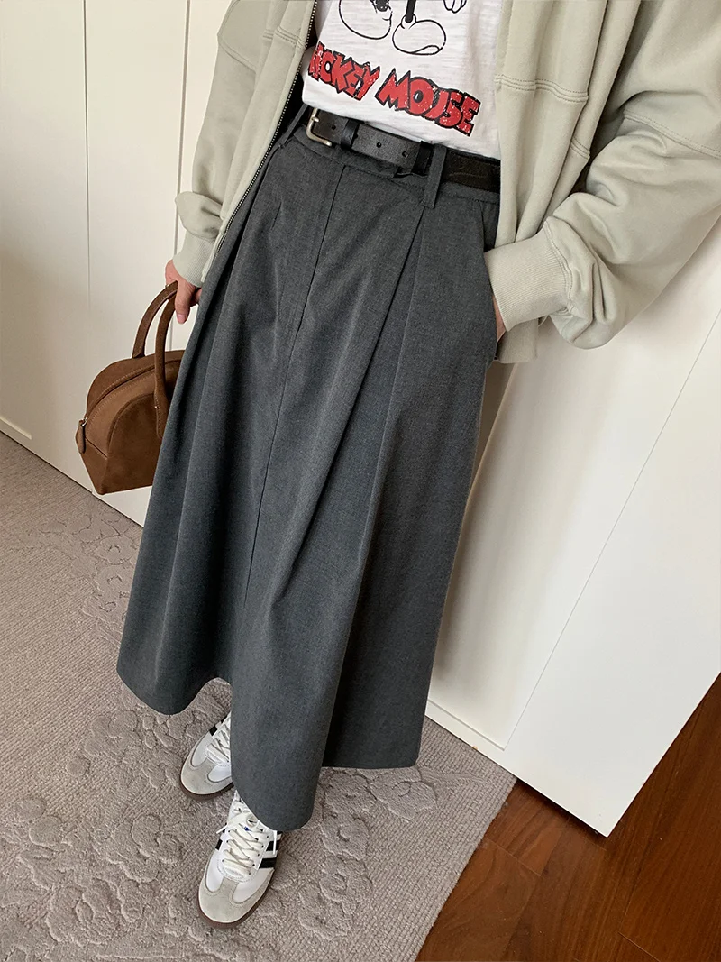 Юбка с высокой талией, длинная, женская, весенне-летняя, модная, плиссированная, стройнящая, для офиса, А-силуэт
Юбка с высокой талией, длинная, женская, весенне-летняя, модная, плиссированная, стройнящая, для офиса, А-силуэт