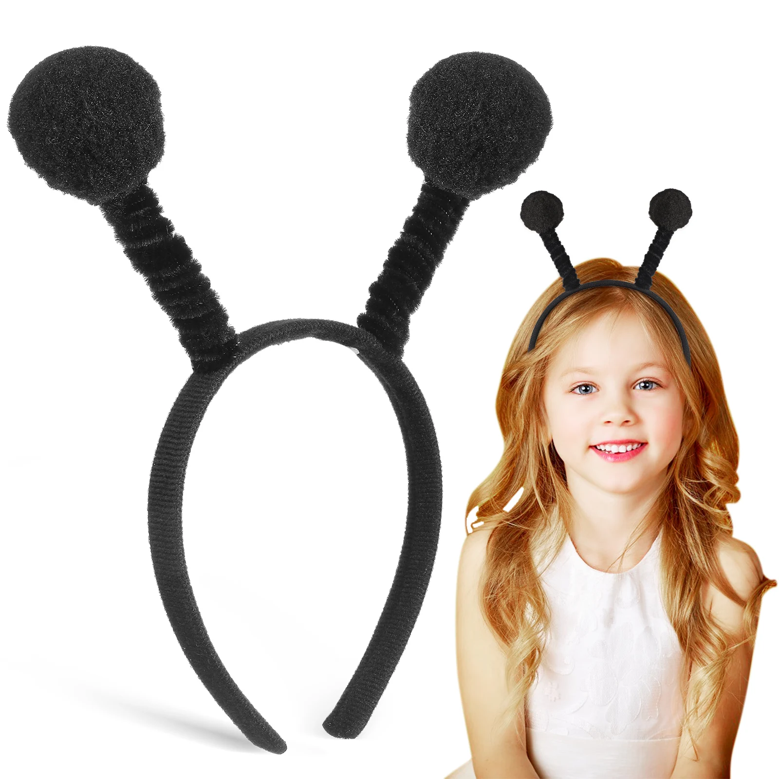 Bee Headband Black Antenna Hairband Women Adult Costume Party Accessories Unique Fashionable Pompom Dress Up
Bee Headband Black Antenna Hairband Women Adult Costume Party Accessories Unique Fashionable Pompom Dress Up