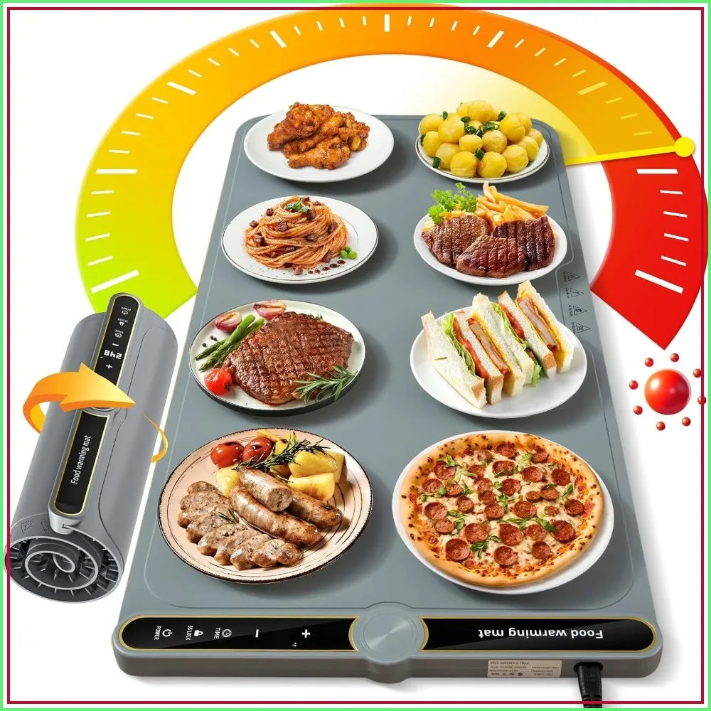 Extra Large Food Warming Mat 31.6"x15" - 9 Temp Settings, 6-Hour Timer, Foldable
Extra Large Food Warming Mat 31.6"x15" - 9 Temp Settings, 6-Hour Timer, Foldable