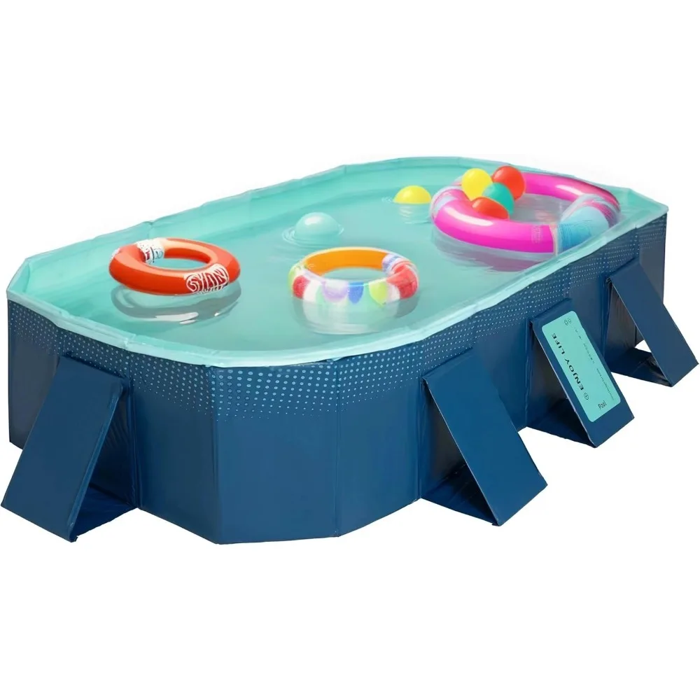 Foldable Swimming Pool (116 * 65 * 22 inch), Non-Inflatable Hard Plastic Shell Large Portable Swimming Pool for Family, Outdoor
Foldable Swimming Pool (116 * 65 * 22 inch), Non-Inflatable Hard Plastic Shell Large Portable Swimming Pool for Family, Outdoor
