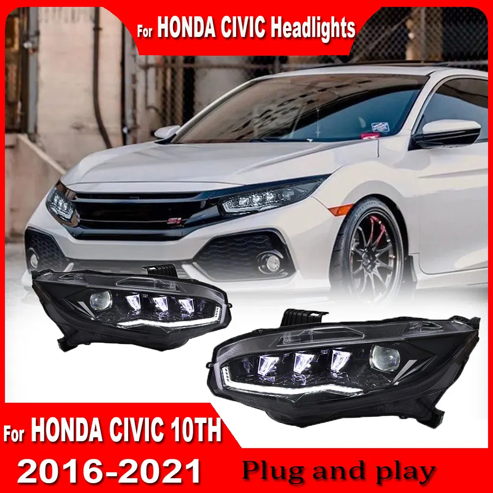 Car Lights for Honda Civic Headlights 2016 2017 2018 2019 2020 2021 LED Headlight Projector Lens Dynamic Signal DRL Head Lamp
Car Lights for Honda Civic Headlights 2016 2017 2018 2019 2020 2021 LED Headlight Projector Lens Dynamic Signal DRL Head Lamp