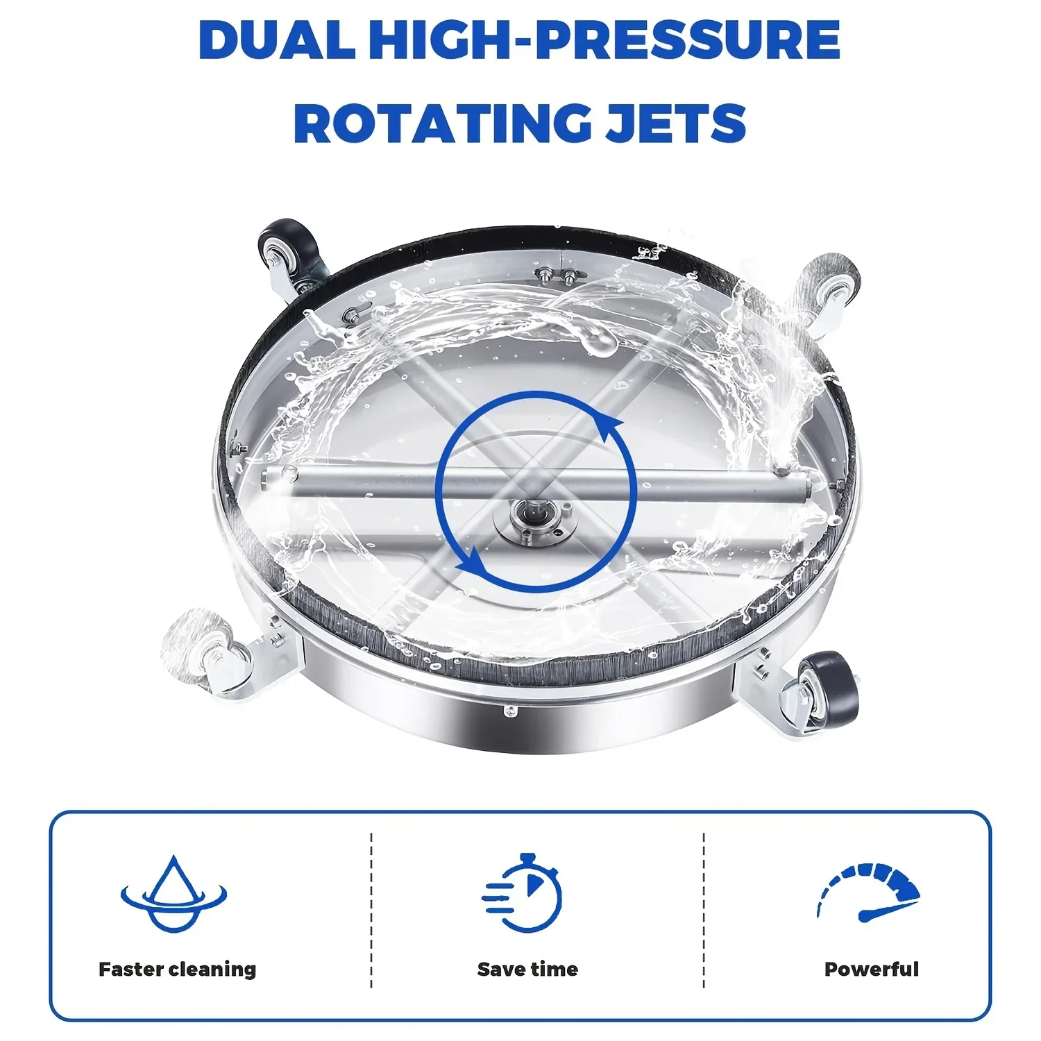 15-inch High Pressure Washer Surface Cleaner 4000 PSI, with 304 Stainless Steel Household Property Garden Pavement Washer
15-inch High Pressure Washer Surface Cleaner 4000 PSI, with 304 Stainless Steel Household Property Garden Pavement Washer