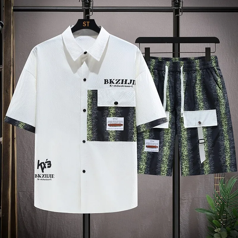 2025 men's Sports fashion casual suit summer Korean men's short-sleeved T-shirt + five-point shorts two-piece set
2025 men's Sports fashion casual suit summer Korean men's short-sleeved T-shirt + five-point shorts two-piece set