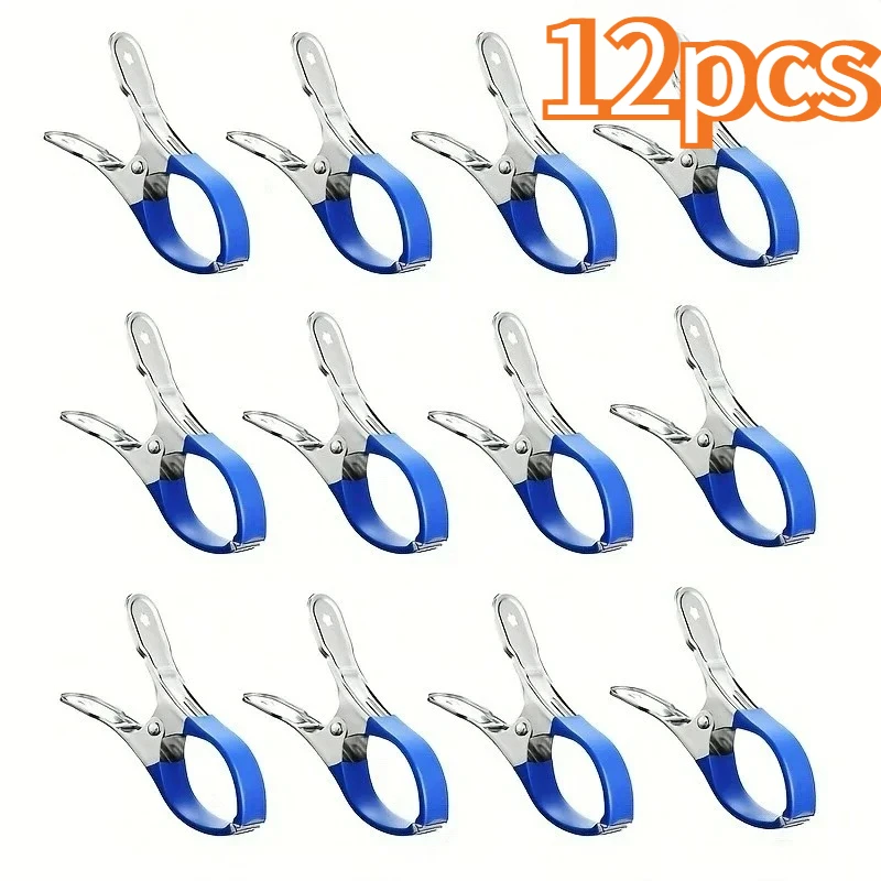 12Pcs Heavy Duty Windproof Anti-drop Pool Cover Clips, Durable Stainless Steel Spring Clamps with Non-slip Plastic Handles
12Pcs Heavy Duty Windproof Anti-drop Pool Cover Clips, Durable Stainless Steel Spring Clamps with Non-slip Plastic Handles