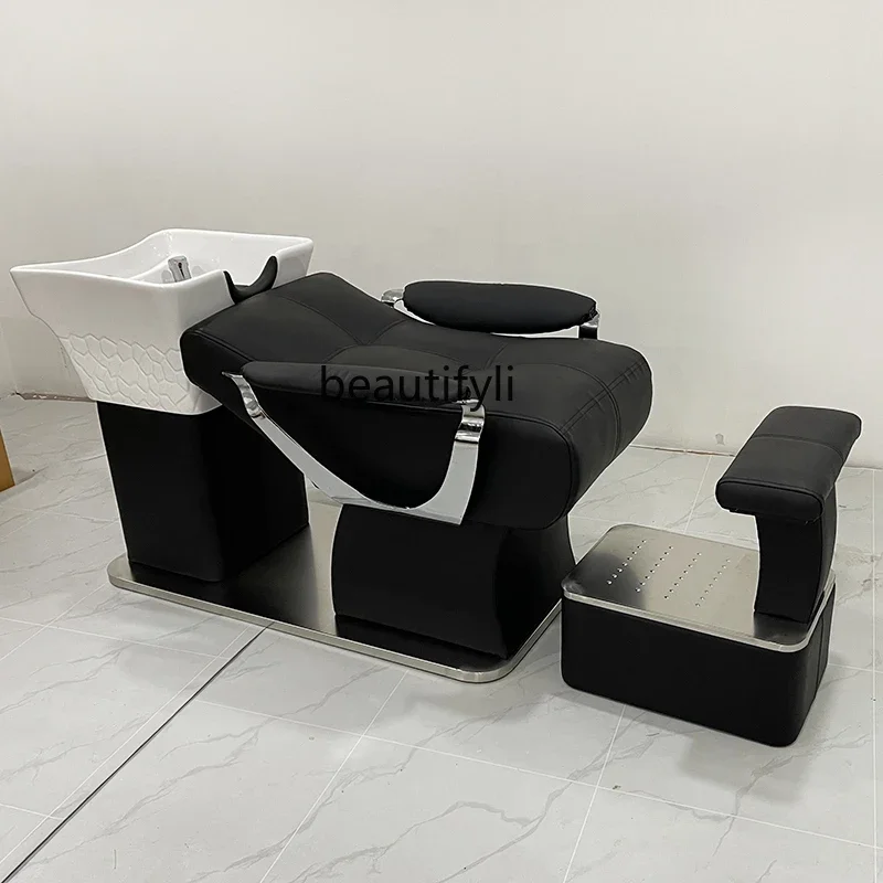 Barber Shop Shampoo Chair for Hair Salon Lying Half Flushing Bed Ceramic Basin High-End Massage Shampoo Bed Shampoo Chair
Barber Shop Shampoo Chair for Hair Salon Lying Half Flushing Bed Ceramic Basin High-End Massage Shampoo Bed Shampoo Chair