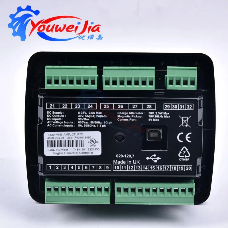 Original DSE4520 MKII Controller: 4520 Compatible, Auto Mains Failure Control Module for Diesel Generators
Original DSE4520 MKII Controller: 4520 Compatible, Auto Mains Failure Control Module for Diesel Generators