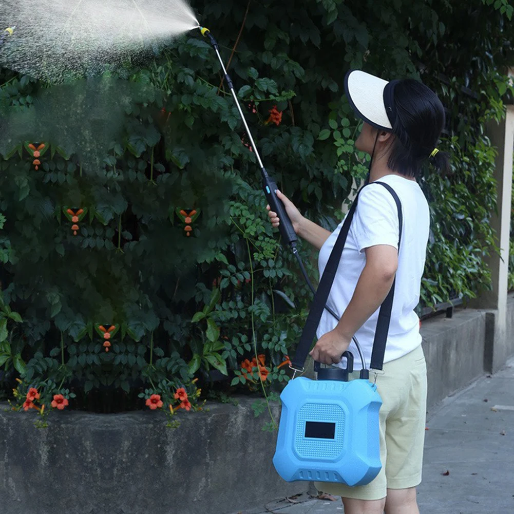 Электрический садовый опрыскиватель 5л, регулируемое устройство для распыления тумана, удобный плечевой ремень для гербицидов и удобрений
Электрический садовый опрыскиватель 5л, регулируемое устройство для распыления тумана, удобный плечевой ремень для гербицидов и удобрений