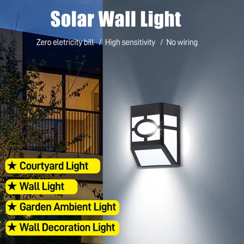 Solar wall light led outdoor waterproof exterior wall lamp Simple garden Landscape decoration Solar corridor garden light
Solar wall light led outdoor waterproof exterior wall lamp Simple garden Landscape decoration Solar corridor garden light