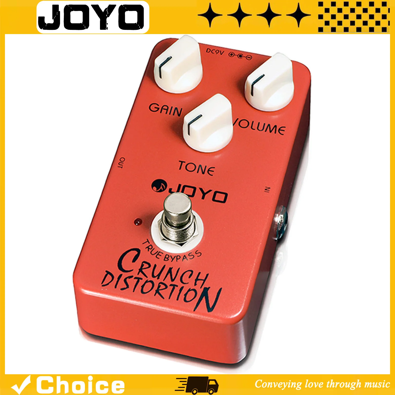 JOYO Crunch Distortion Guitar Effect Pedal JF-03 Classic British Rock Distortion Effect Pedal Guitar Parts &Accessories
JOYO Crunch Distortion Guitar Effect Pedal JF-03 Classic British Rock Distortion Effect Pedal Guitar Parts &Accessories