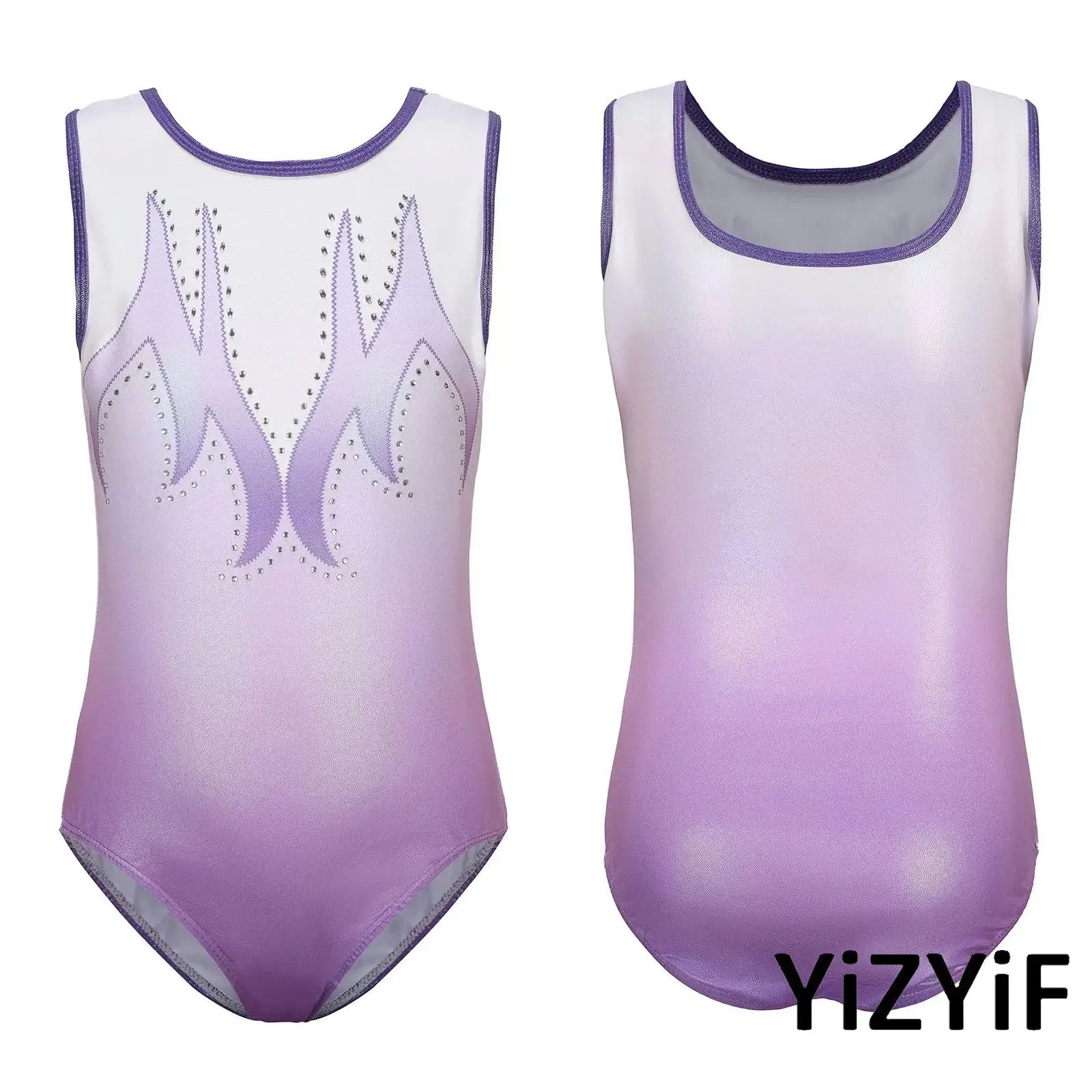 Kids Girls Gymnastics Latin Dance Leotard Round Neck Sleeveless Metallic Bodysuit for Ballet Artistic Yoga Dance Competition
Kids Girls Gymnastics Latin Dance Leotard Round Neck Sleeveless Metallic Bodysuit for Ballet Artistic Yoga Dance Competition