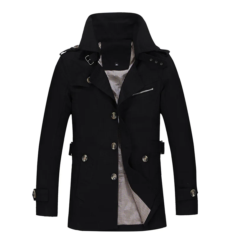 New Men's Fashionable Jacket Youth Medium-Length Spring Autumn Coat Button Decoration Cotton Thickened Style Pure Color
New Men's Fashionable Jacket Youth Medium-Length Spring Autumn Coat Button Decoration Cotton Thickened Style Pure Color