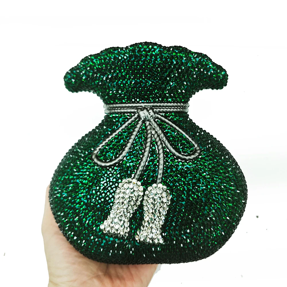 WHTUOHENG Green Diamond Money Bags High-End Crystal Evening Clutch Rhinestone Women Bridal Wedding Clutches Party Purse Bag
WHTUOHENG Green Diamond Money Bags High-End Crystal Evening Clutch Rhinestone Women Bridal Wedding Clutches Party Purse Bag