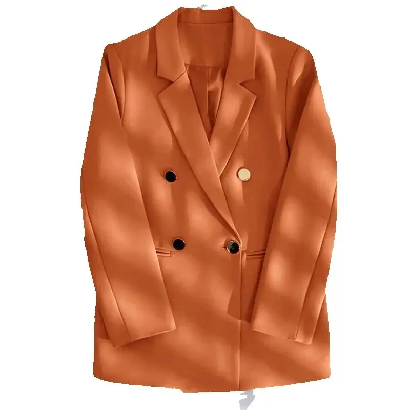 NewCasual Coat Metal Buckle Small Suit Jacket Women Clothing Spring Double Breasted Office Lady Elegant Blazers Autumn Outerwear
NewCasual Coat Metal Buckle Small Suit Jacket Women Clothing Spring Double Breasted Office Lady Elegant Blazers Autumn Outerwear