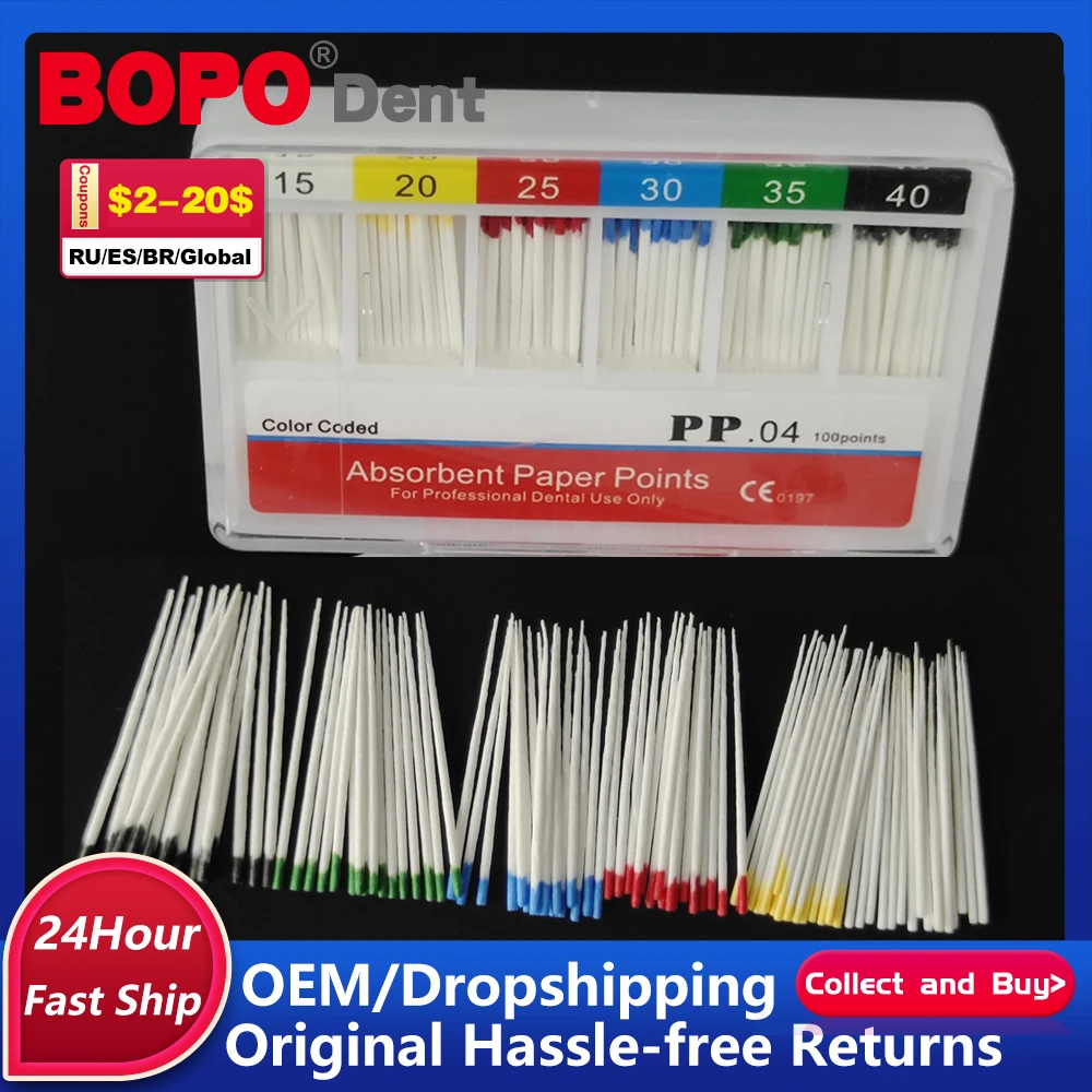 Dental Material Absorbent Paper Points 04 Taper 15-40# Root Canal Tips for Dentist Endodontic Instrument Tools cone tips
Dental Material Absorbent Paper Points 04 Taper 15-40# Root Canal Tips for Dentist Endodontic Instrument Tools cone tips