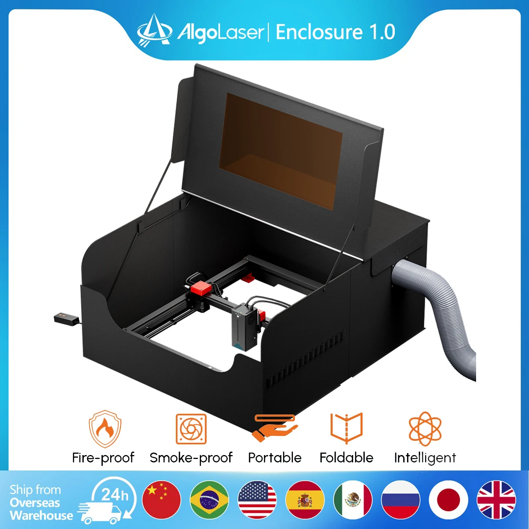 Foldable Laser Engraver Enclosure Portable Fireproof Dustproof Protective Cover 830*730*395mm with Exhaust Fan and Pipe Fits
Foldable Laser Engraver Enclosure Portable Fireproof Dustproof Protective Cover 830*730*395mm with Exhaust Fan and Pipe Fits