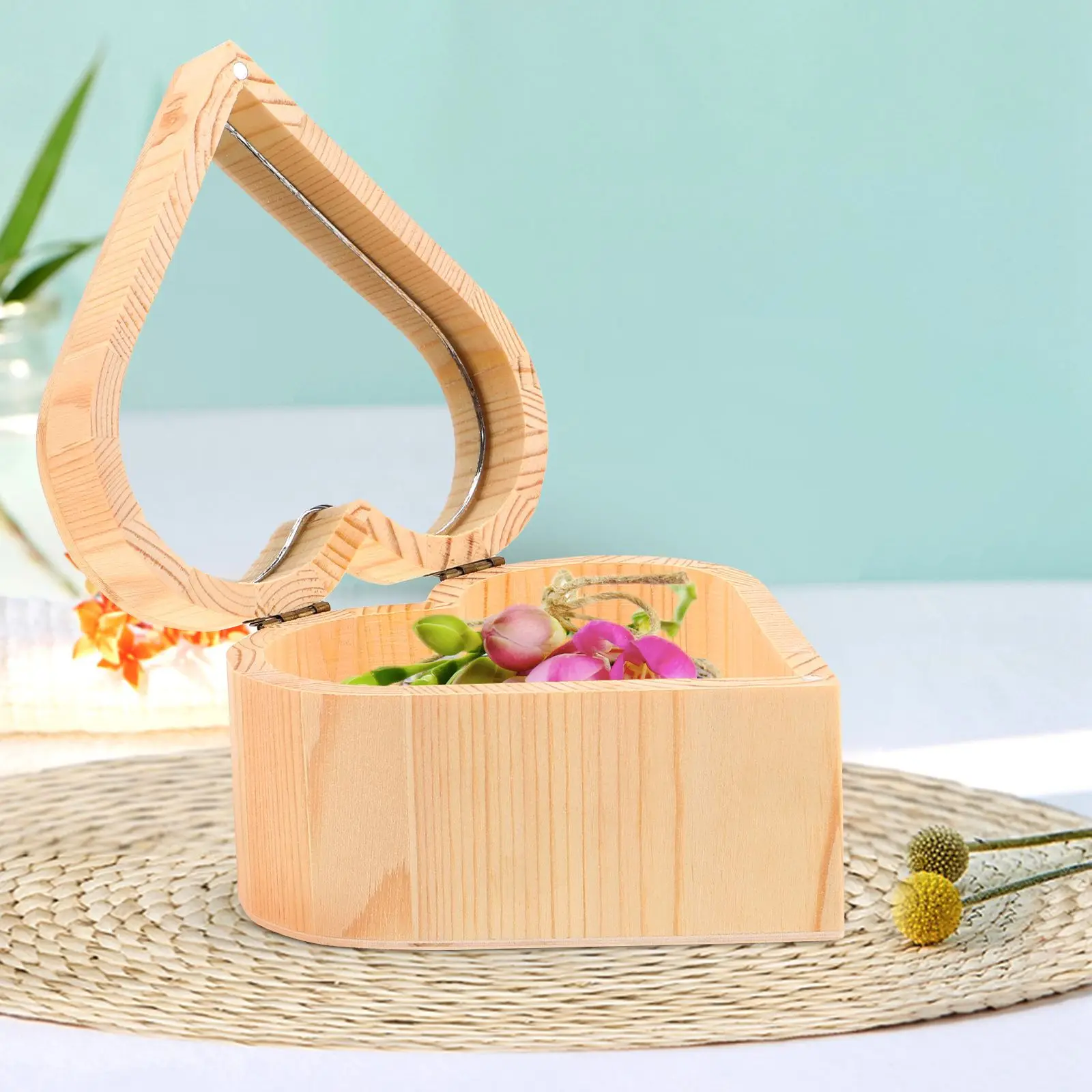 Decorative Heart Shaped Storage Box Rings Trinket Case Wooden Jewelry Holder Baby
Decorative Heart Shaped Storage Box Rings Trinket Case Wooden Jewelry Holder Baby