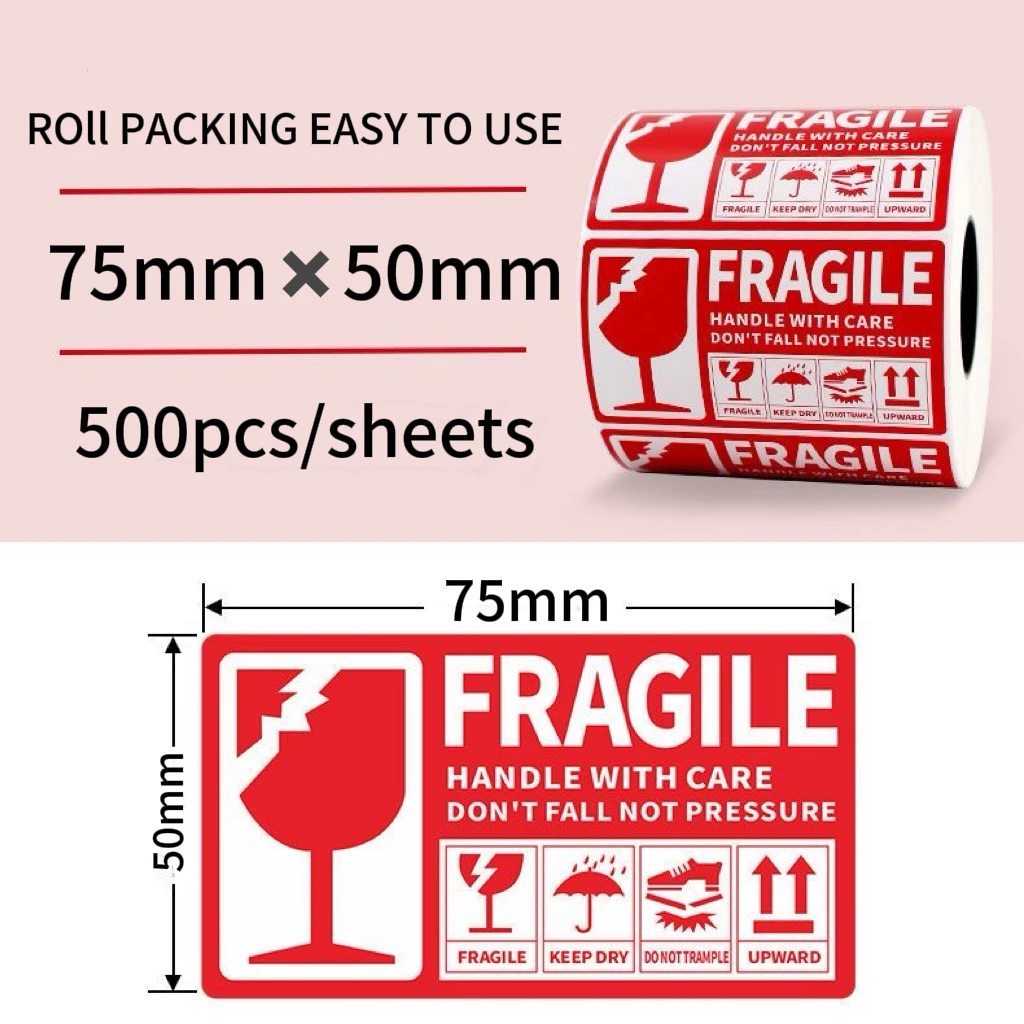 1000pcs Fragile Goods Alert Stickers - Durable, Easy-to-Apply Labels for Delicate Shipments, Prevent Secure & Damage Effectively
1000pcs Fragile Goods Alert Stickers - Durable, Easy-to-Apply Labels for Delicate Shipments, Prevent Secure & Damage Effectively
