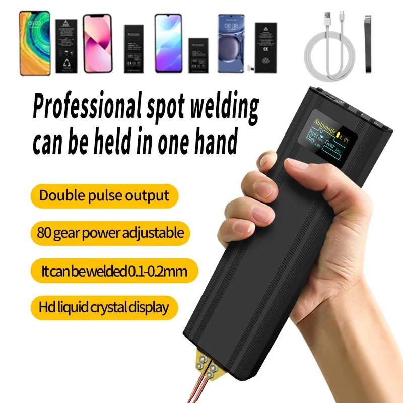 80 Gears Spot Welder Adjustable Portable Handheld Digital Display Mini Spot Welding Machine Automatic Trigger for 18650 Battery 
80 Gears Spot Welder Adjustable Portable Handheld Digital Display Mini Spot Welding Machine Automatic Trigger for 18650 Battery