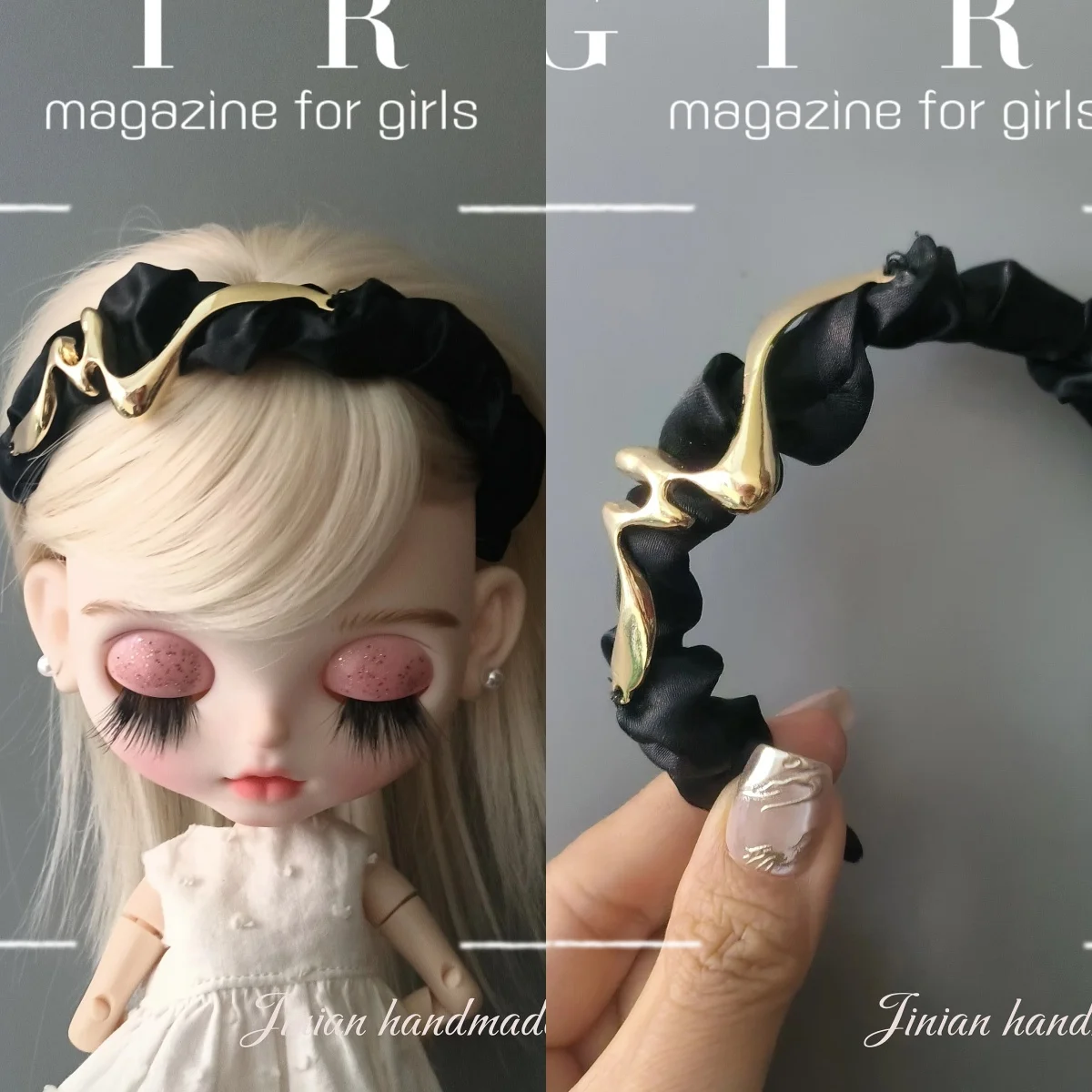 Аксессуары для кукол Blyth: головной убор ручной работы в корейском стиле, модная повязка для волос с волнистым дизайном для кукол Blyth с 19 суставами, модель OB24, для нарядов и причесок.
Аксессуары для кукол Blyth: головной убор ручной работы в корейском стиле, модная повязка для волос с волнистым дизайном для кукол Blyth с 19 суставами, модель OB24, для нарядов и причесок.