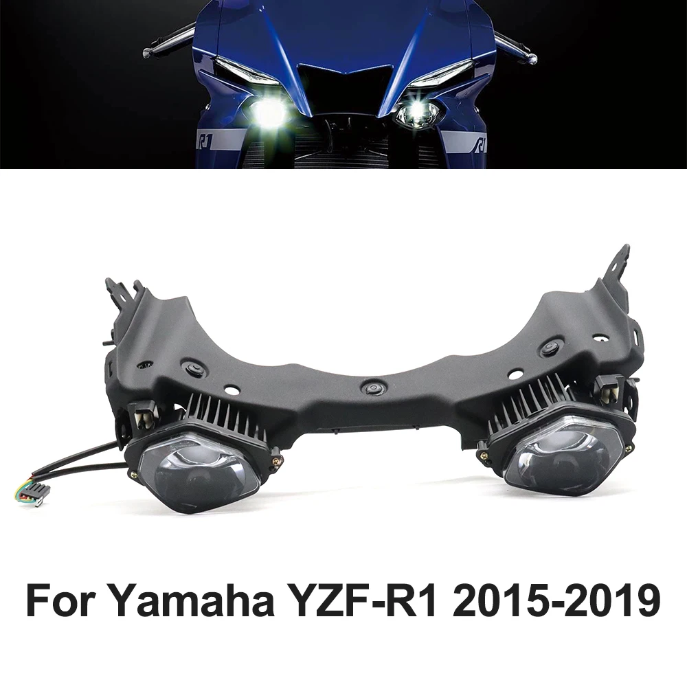 Передняя фара в сборе для мотоцикла Yamaha YZF-R1 YZF R1 2015-2019 годов, замена фары головного света
Передняя фара в сборе для мотоцикла Yamaha YZF-R1 YZF R1 2015-2019 годов, замена фары головного света