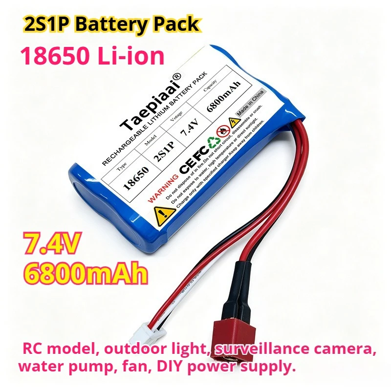 DIY 2S1P 7.4V Lithium Battery Pack 6800mah Built-in BMS Large Capacity Reliable with Connector for Power Tool Electronic Toys
DIY 2S1P 7.4V Lithium Battery Pack 6800mah Built-in BMS Large Capacity Reliable with Connector for Power Tool Electronic Toys