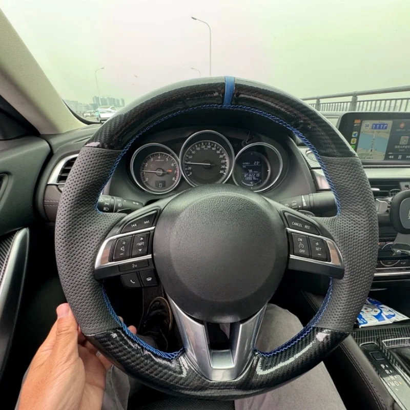 Hand-Sewn Carbon Fiber Leather Car Steering Wheel Mazda 3 CX-30 CX-4 CX-5 CX-6 CX-3 Interior Accessories For Mazda Axela
Hand-Sewn Carbon Fiber Leather Car Steering Wheel Mazda 3 CX-30 CX-4 CX-5 CX-6 CX-3 Interior Accessories For Mazda Axela