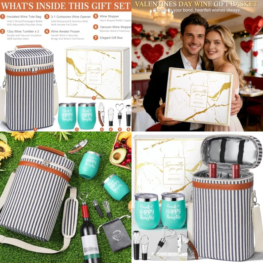 Birthday Gifts for Women Men - Mothers Day Wine Gift Baskets For Woman Mom, Her, Women, Friend, Wine Lovers, Self Care Package,
Birthday Gifts for Women Men - Mothers Day Wine Gift Baskets For Woman Mom, Her, Women, Friend, Wine Lovers, Self Care Package,